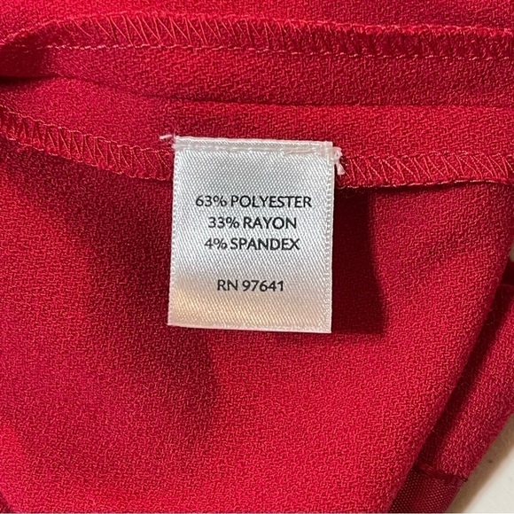 J. JILL Woman Red Midi Scoop Neck Sleeveless Dress Size 12P - Picture 12 of 15